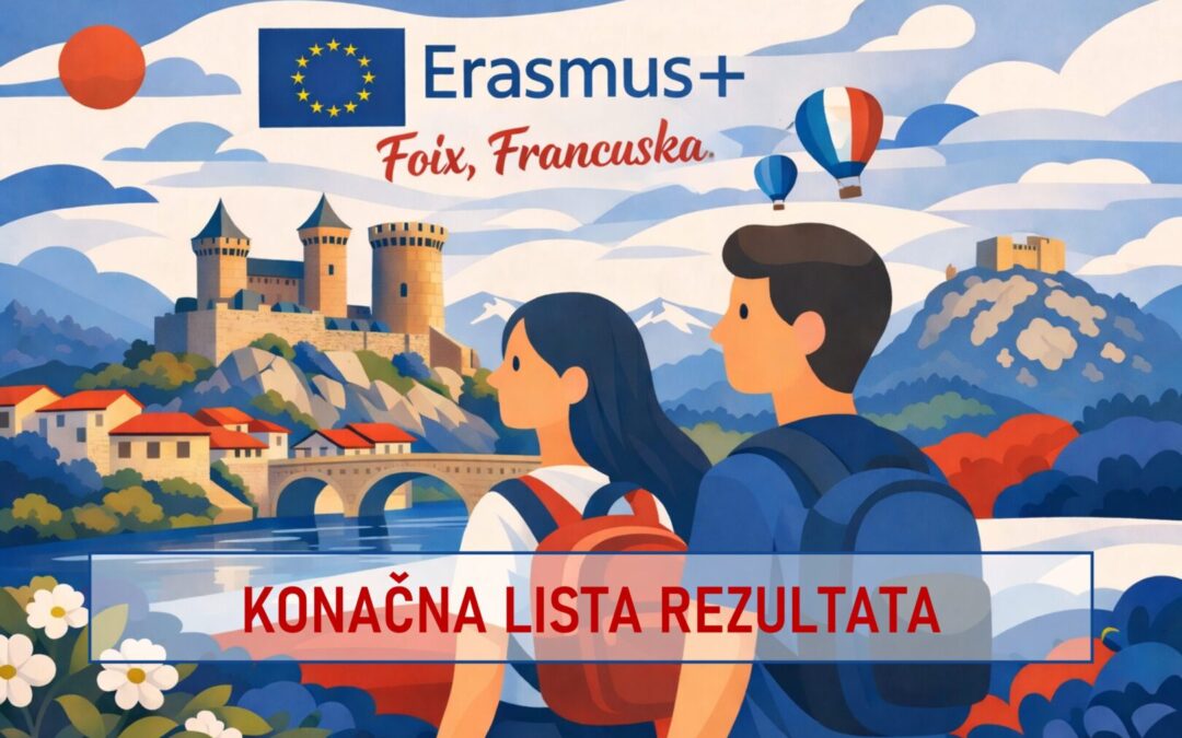 Konačna lista učenika i nastavnika za Erasmus+ mobilnost u Ferrières-sur-Ariège, Francuska
